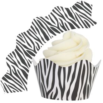 Zebra Print Cupcake Wrappers - 12Pk
