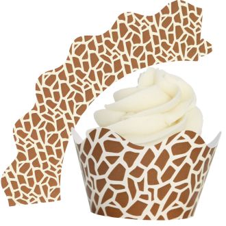 Giraffe Print Cupcake Wrappers - 12Pk