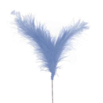 Mid Blue Three Feather Spray