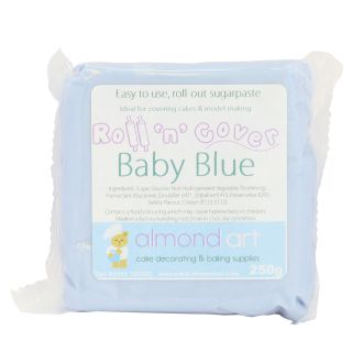 Baby Blue Ready Coloured Roll 'n' Cover Sugarpaste - 250g