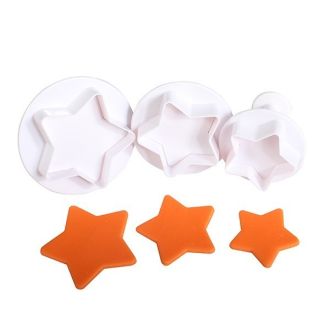 Large Star Plunger Cutters - 3pc
