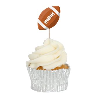 American Football Cupcake Toppers - 12pk
