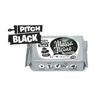 Massa Ticino Pitch Black Sugarpaste - 250g
