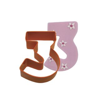 3 Number Cookie Cutter Poly-Resin Coated