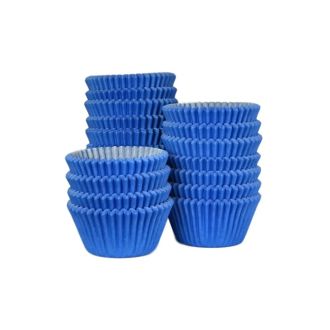 100 Cases Blue Paper Cupcake / Muffin Cases