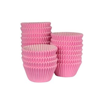 100 Cases Baby Pink Paper Cupcake / Muffin Cases