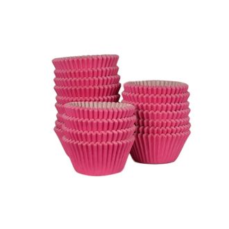 100 Cases Hot Pink Paper Cupcake / Muffin Cases