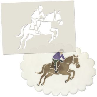 Horse & Rider Cake Topper Stencil