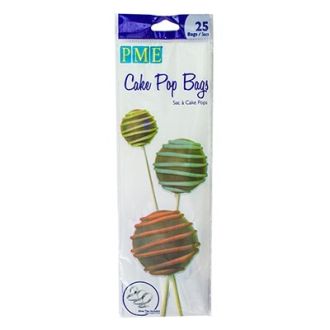 Cake Pop Bags with Silver ties - 25 bags