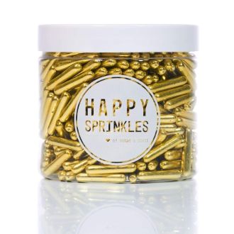 Happy Sprinkles Gold Sugar Rod Sprinkles - 90g