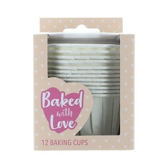 Ivory Baking Cups - 50mm - Pack of 12