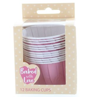 Pink Baking Cups - 50mm - Pack of 12