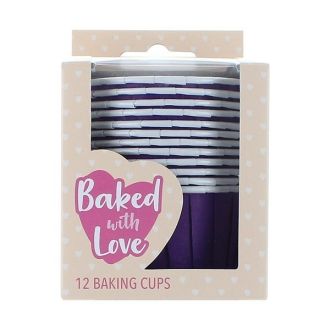 Purple Baking Cups - 50mm - Pack of 12