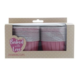 Pink Baking Cups - 60mm - Pack of 24