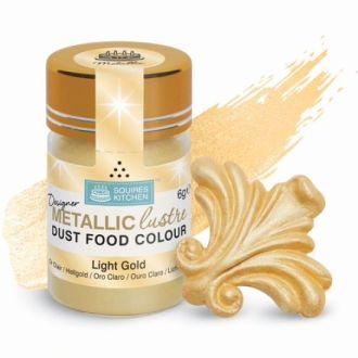 Squires Kitchen Metallic Lustre Dust Colours: Light Gold
