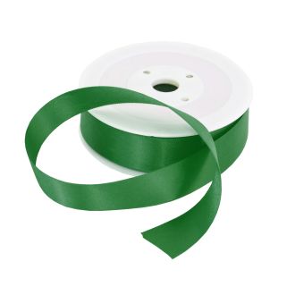 25mm Hunter Green Double Sided Satin Ribbon - 25m Roll
