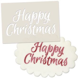Happy Christmas Stencil