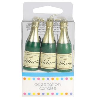 Champagne Bottle Candles - 6pk