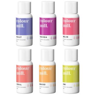 Colour Mill Tropical Oil Based Concentrated Icing Colouring 20ml Set/6