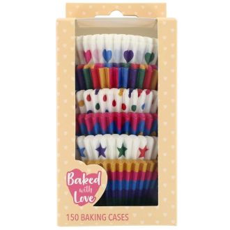 Brights Rainbow Baking Cases 150/pk