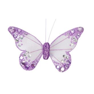Lilac Organza Butterfly with Clip