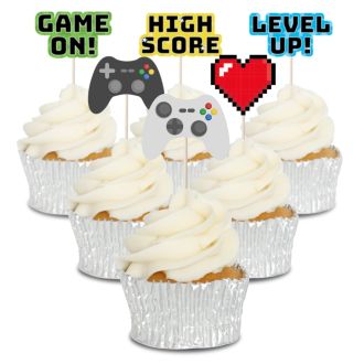 Console Gaming Cupcake Toppers - 12pk
