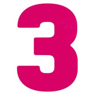 Pink Acrylic Template For Number Cakes - 3