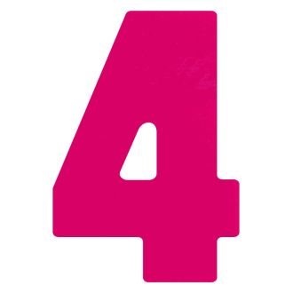 Pink Acrylic Template For Number Cakes - 4