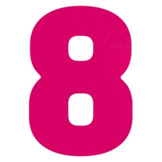 Pink Acrylic Template For Number Cakes - 8