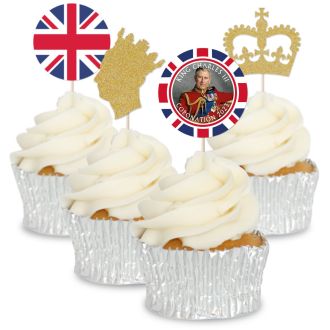 Coronation Cupcake Toppers Set of 12pk
