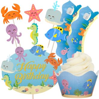 Under The Sea Cake Decorating Set - 25 Pieces