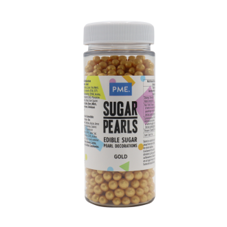 PME Gold Sugar Pearls 60g