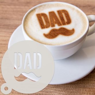 Dad & Moustache Dessert & Coffee Stencil