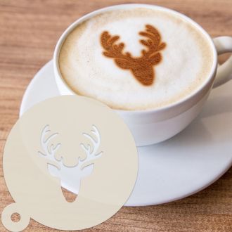 Stag or Reindeer Dessert & Coffee Stencil