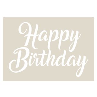 Large Script "Happy Birthday" Cake Topper Stencil