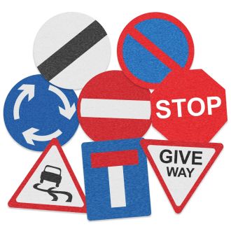 Edible Wafer Road Traffic Signs Cupcake Toppers - 24pc