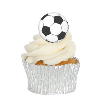 Edible Wafer Football Cupcake Toppers - 24pc