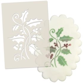 Holly & Berries Christmas Stencil