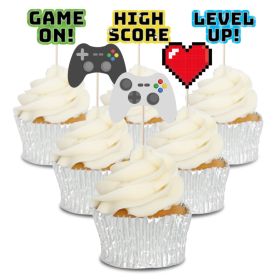 Console Gaming Cupcake Toppers - 12pk