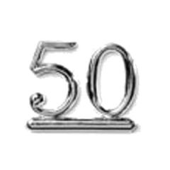 50 - Silver Numeral