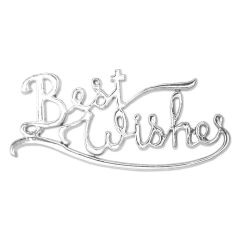 'Best Wishes' Silver Effect Motto