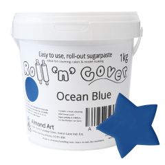 Ocean Blue Roll 'n' Cover Sugarpaste - 1kg