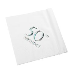 50th Birthday Napkin - 3 ply - 15pk