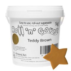 Teddy Brown Roll 'n' Cover Sugarpaste - 1kg