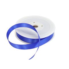 15mm Royal Blue Double Sided Satin Ribbon - 25m Roll