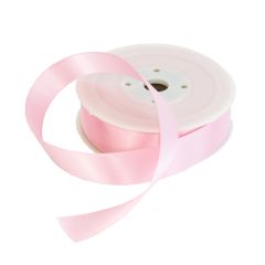 25mm Baby Pink Double Sided Satin Ribbon - 25m Roll