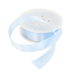 25mm Baby Blue Double Sided Satin Ribbon - 25m Roll