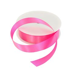 25mm Fuchsia Double Sided Satin Ribbon - 25m Roll