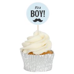 It's A Boy - Baby Shower Cupcake Toppers - 12pk