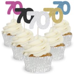 Number 70 Cupcake Toppers - 12pk